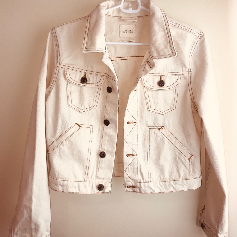 Urban Outfitters Jean jacket, cream. NWOT